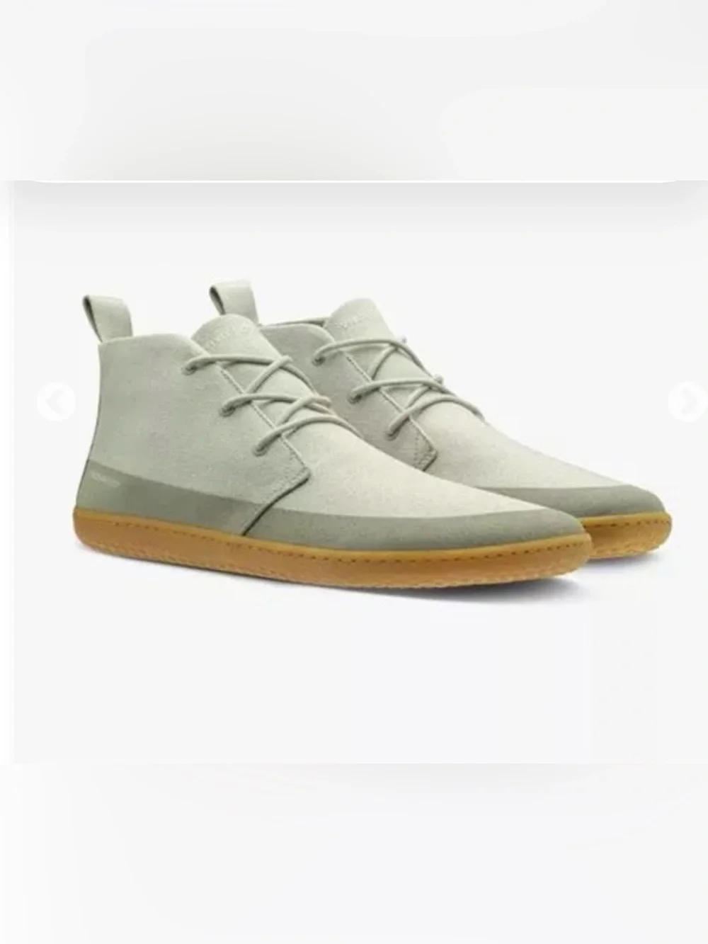 Vivo Barefoot Men's Chukka Boots in Light Gray with Gum Sole